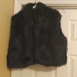 Navy blue fur Vest